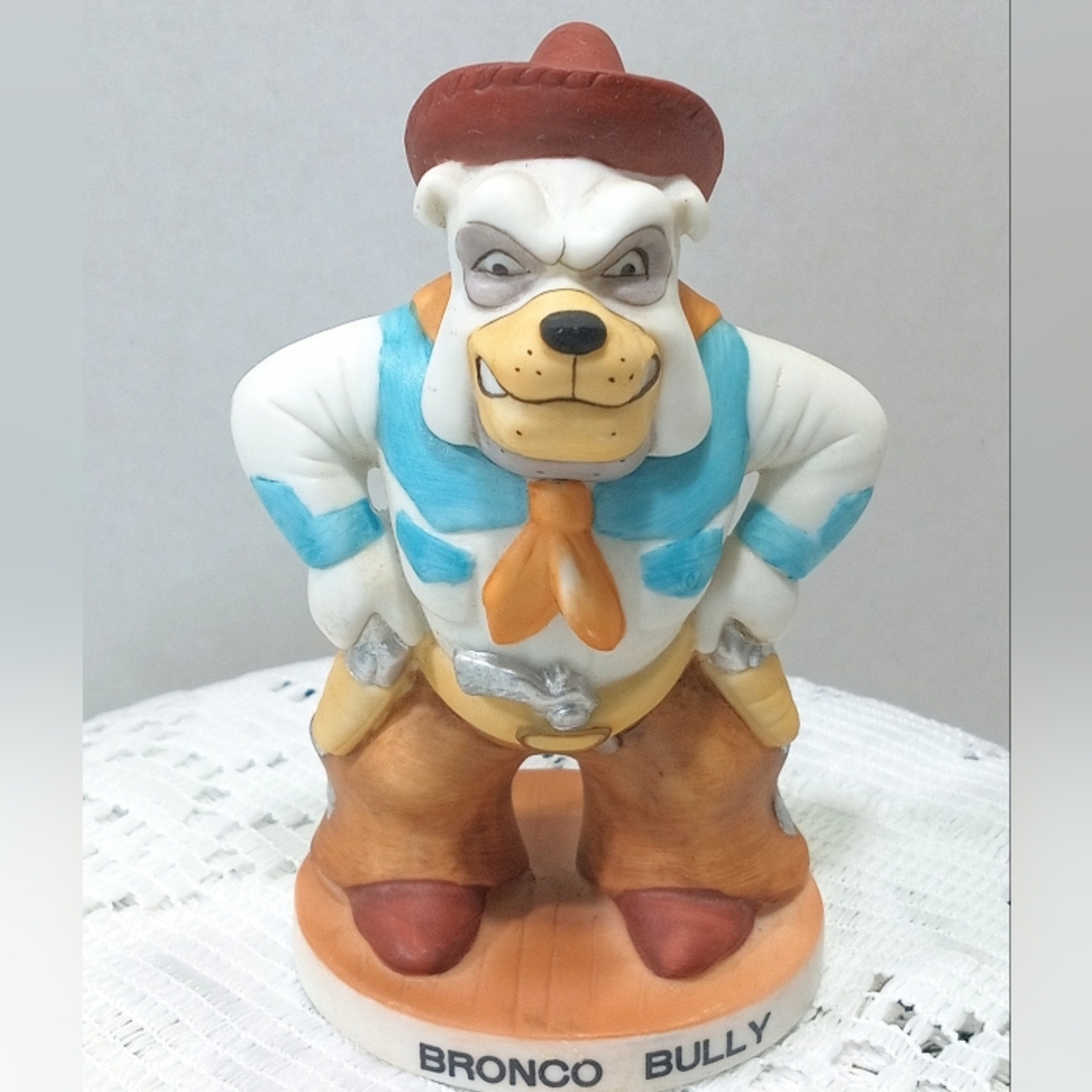Vintage Bronco Bully Dog Figurine UCGC Prairie Dawgs Porcelain